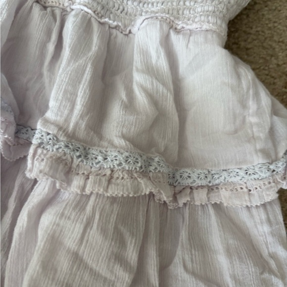 Sunday best Aritzia boho coquette smocked mini ruffle skirt size small - Picture 6 of 16